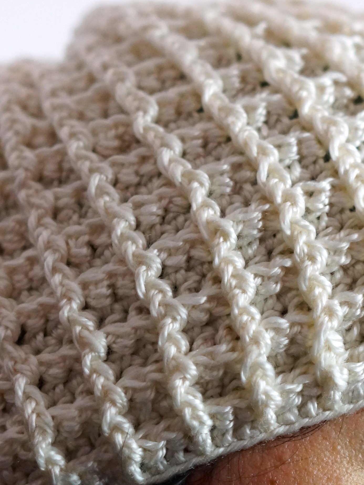 Waffle stitch beanie crochet pdf pattern product image (1)