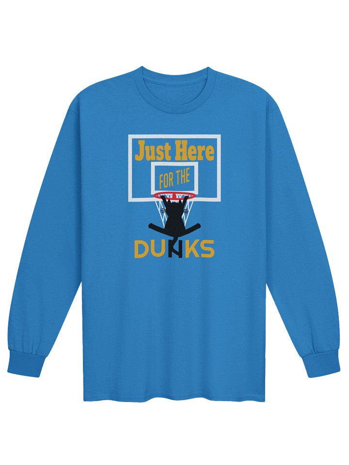 Basketball Cat (Just Here for the DUNKS) - Unisex Adult Long Sleeve T-shirt product image (7)