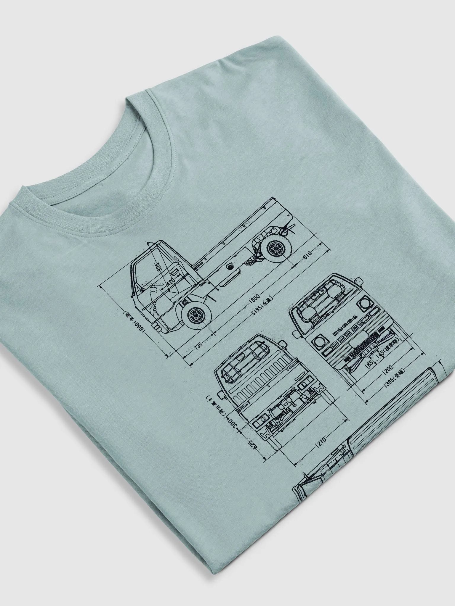 Honda Acty Truck Blueprint T-Shirt product image (25)