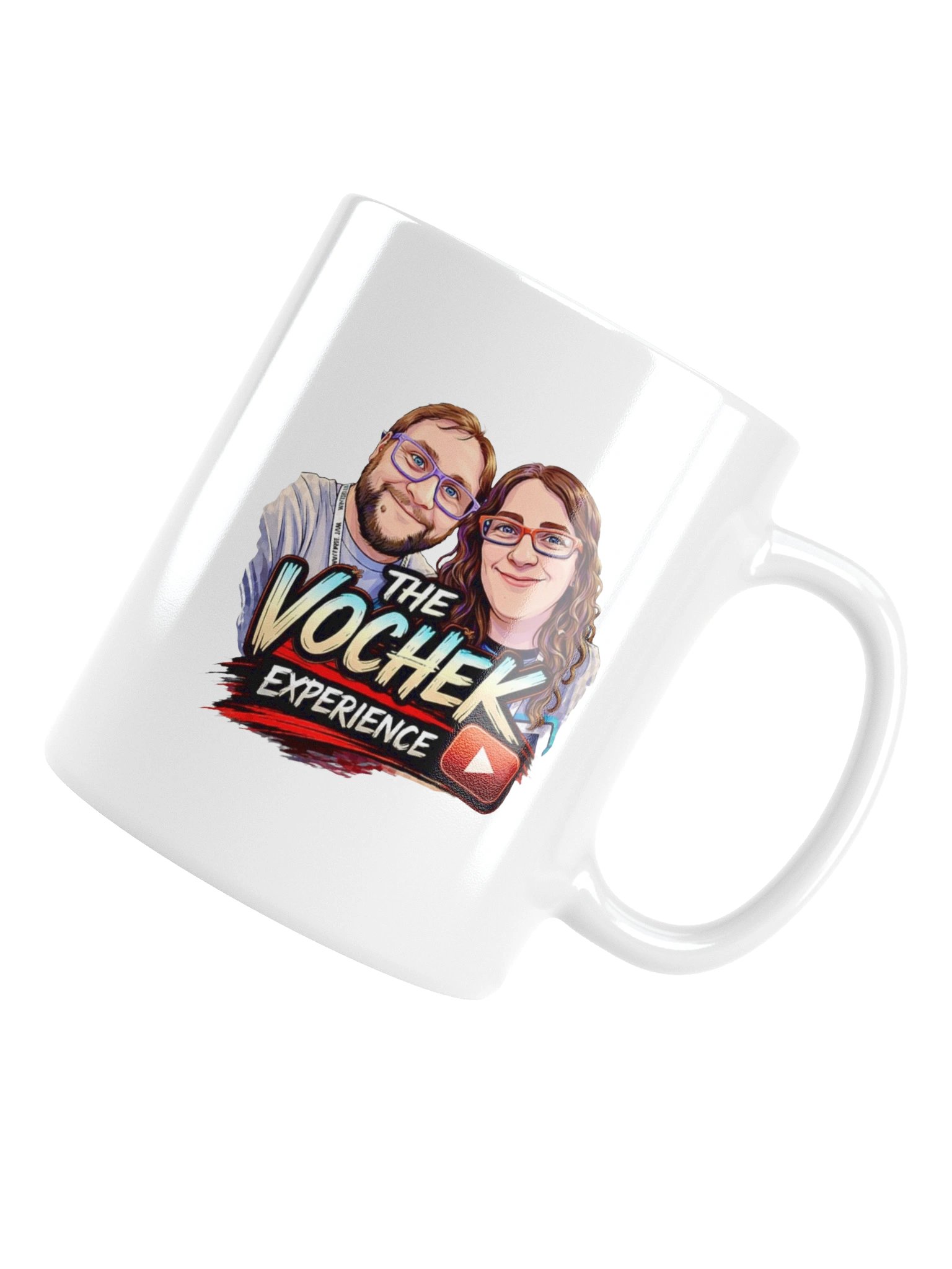 The Vochek Experience Logo White Glossy Mug product image (6)