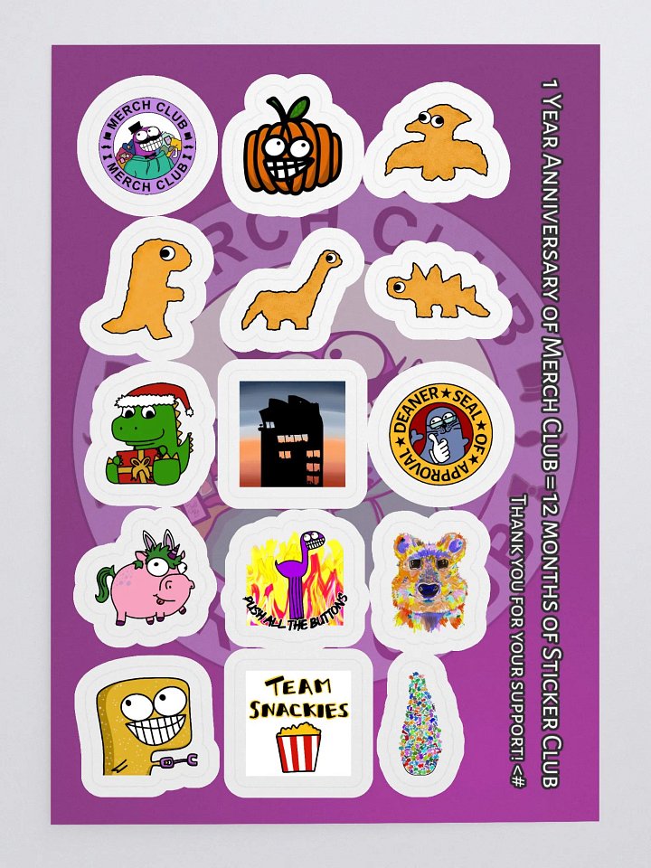 Sticker Club - 1 Year Sticker Sheet product image (2)