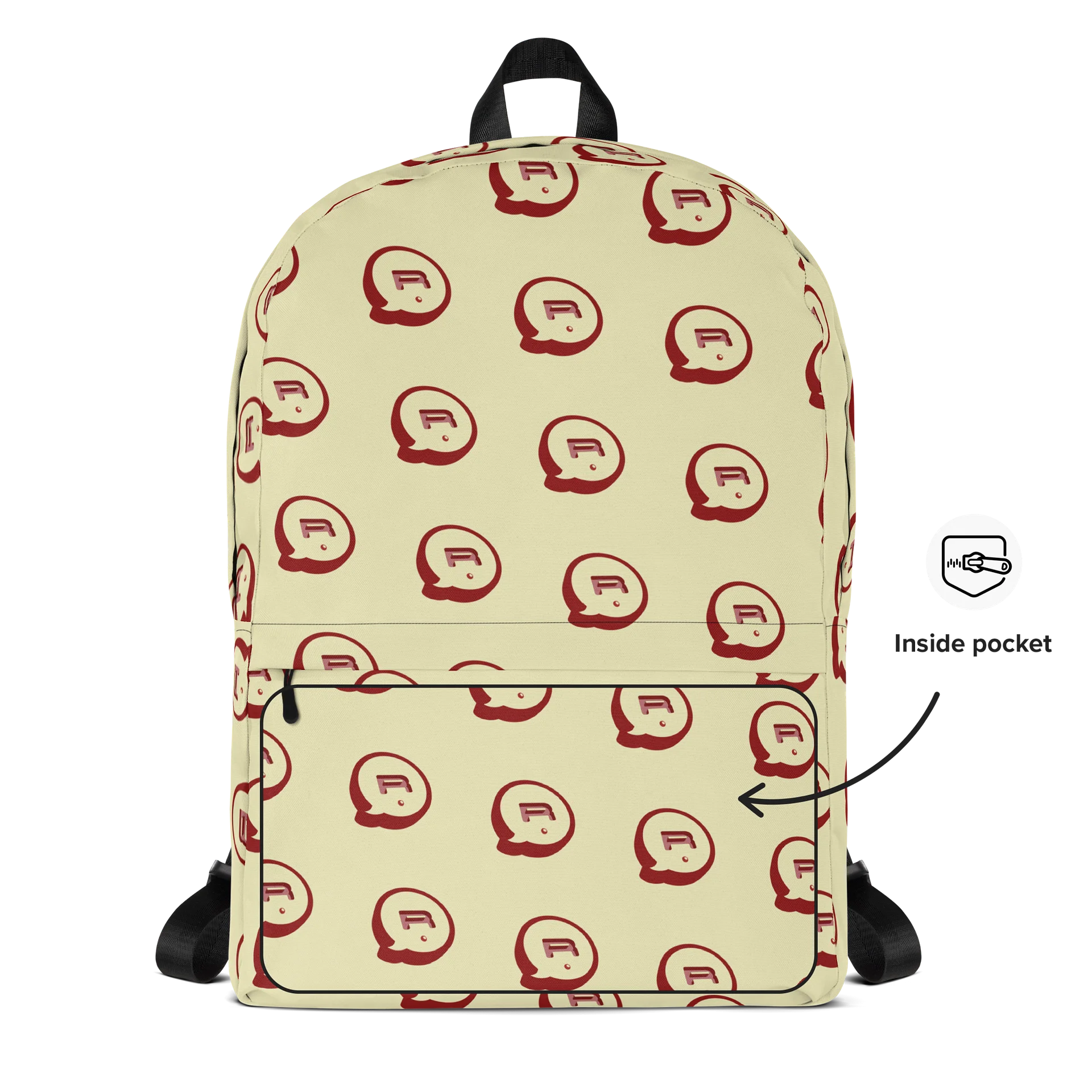 Run Button Logo All Over Print Backpack - Red product image (5)