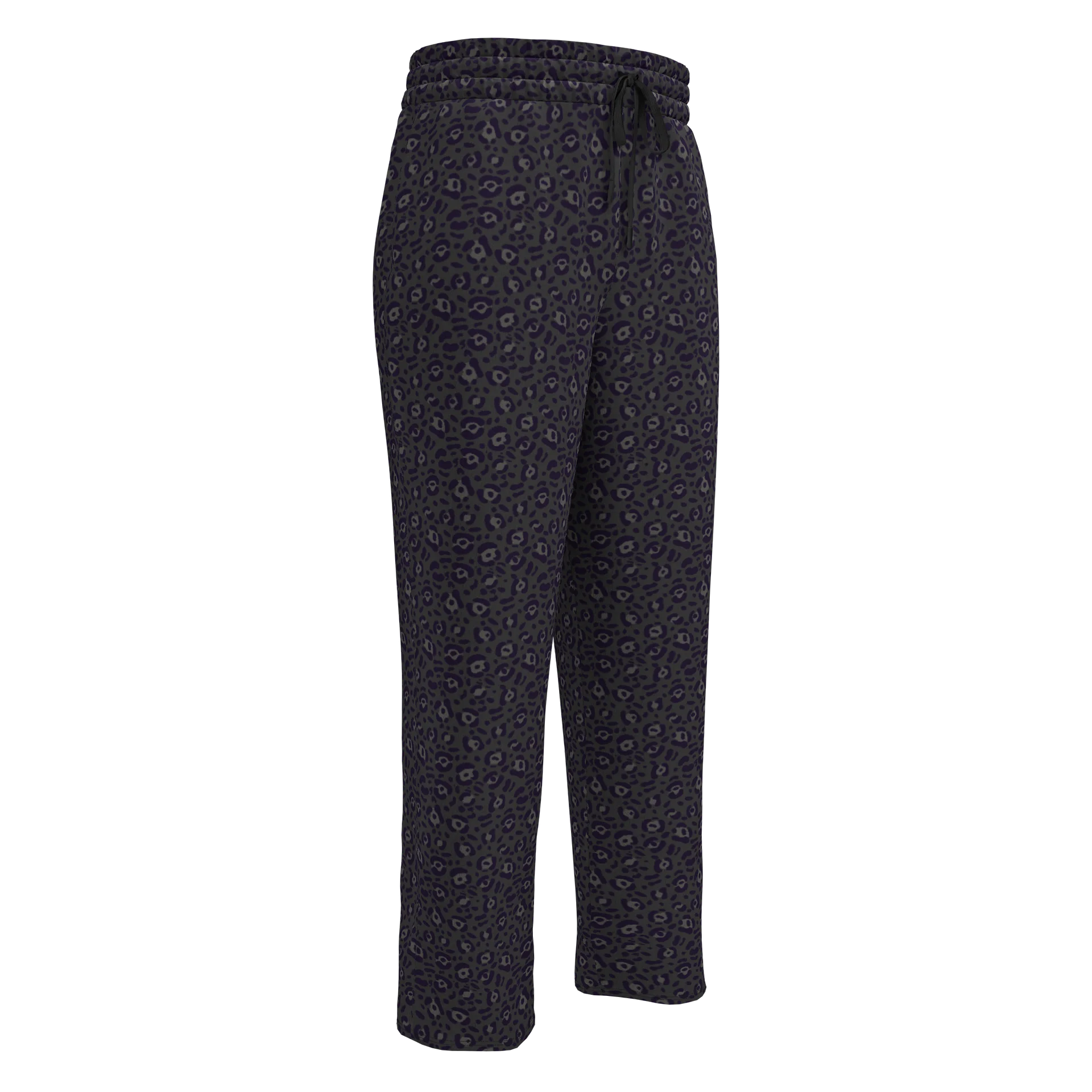 Black Leopard Print Joggers for Casual Comfort product image (1)