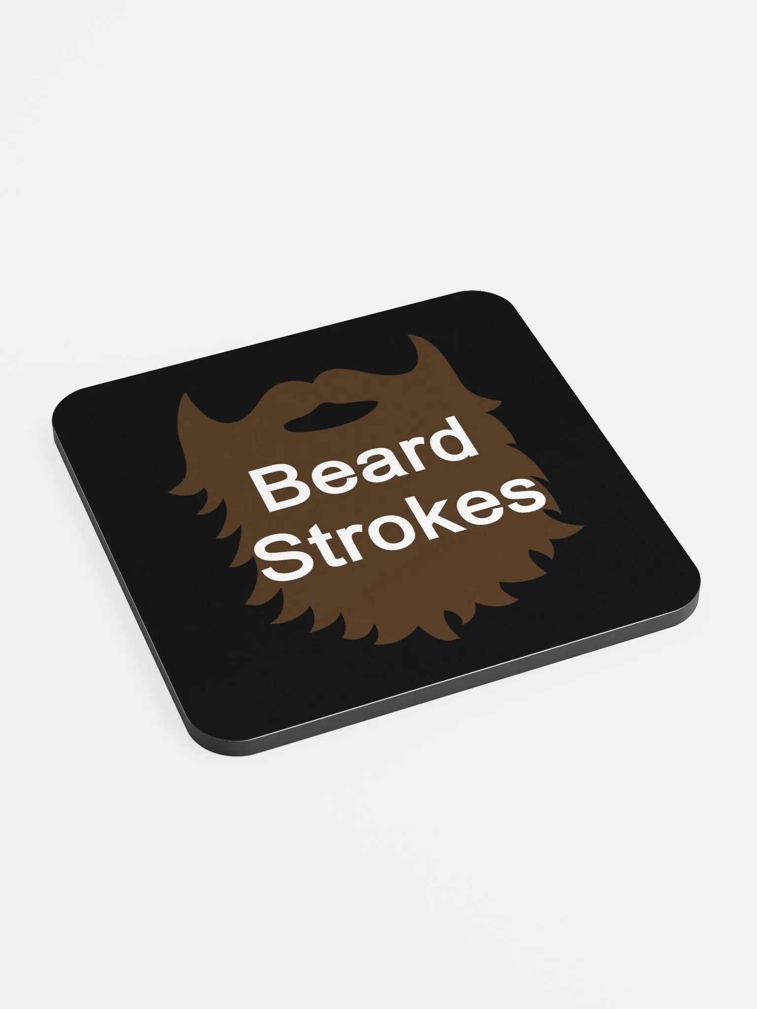 Beard Strokes Coaster (Black) product image (2)