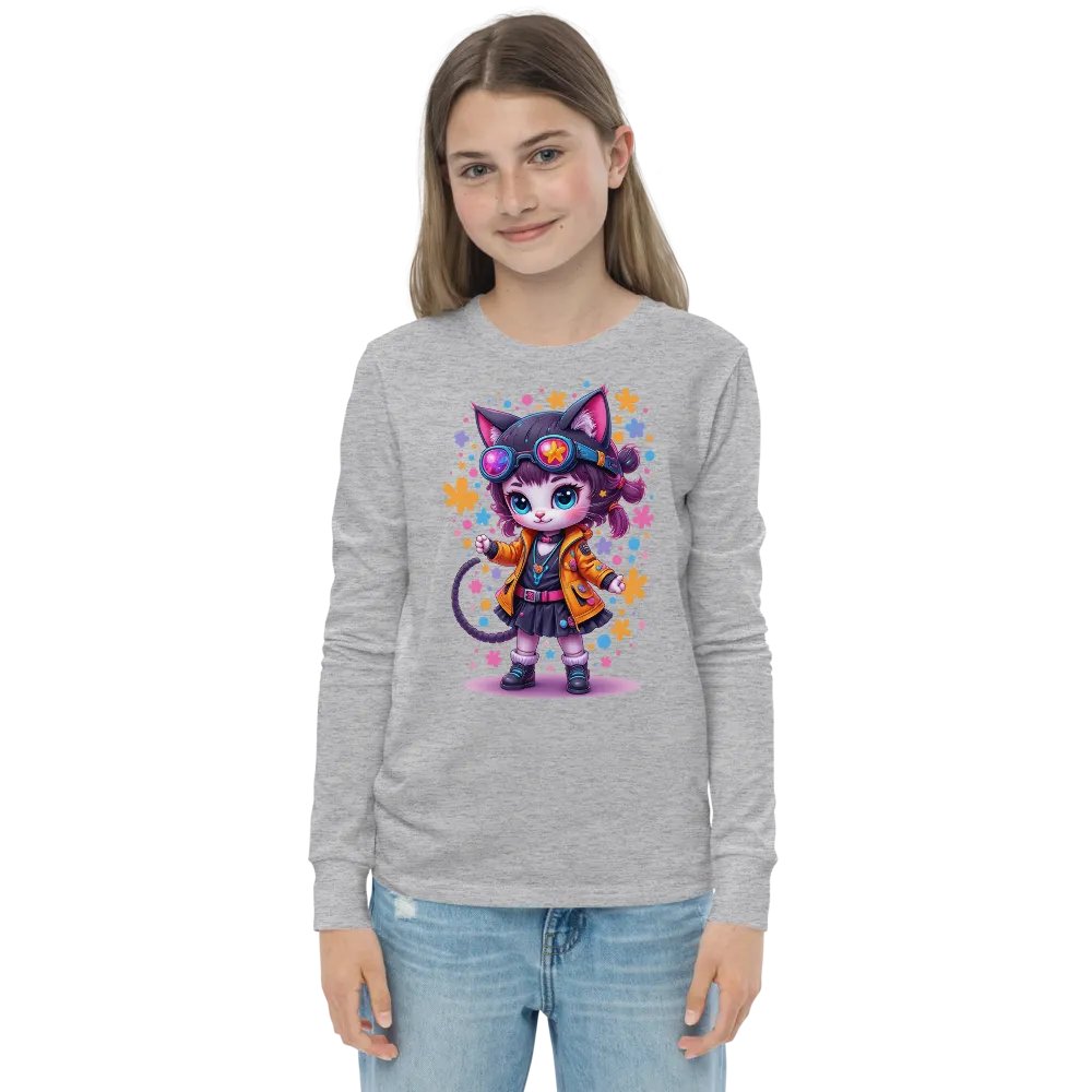 Whimsical Gadget Kitty Long Sleeve Tee product image (4)