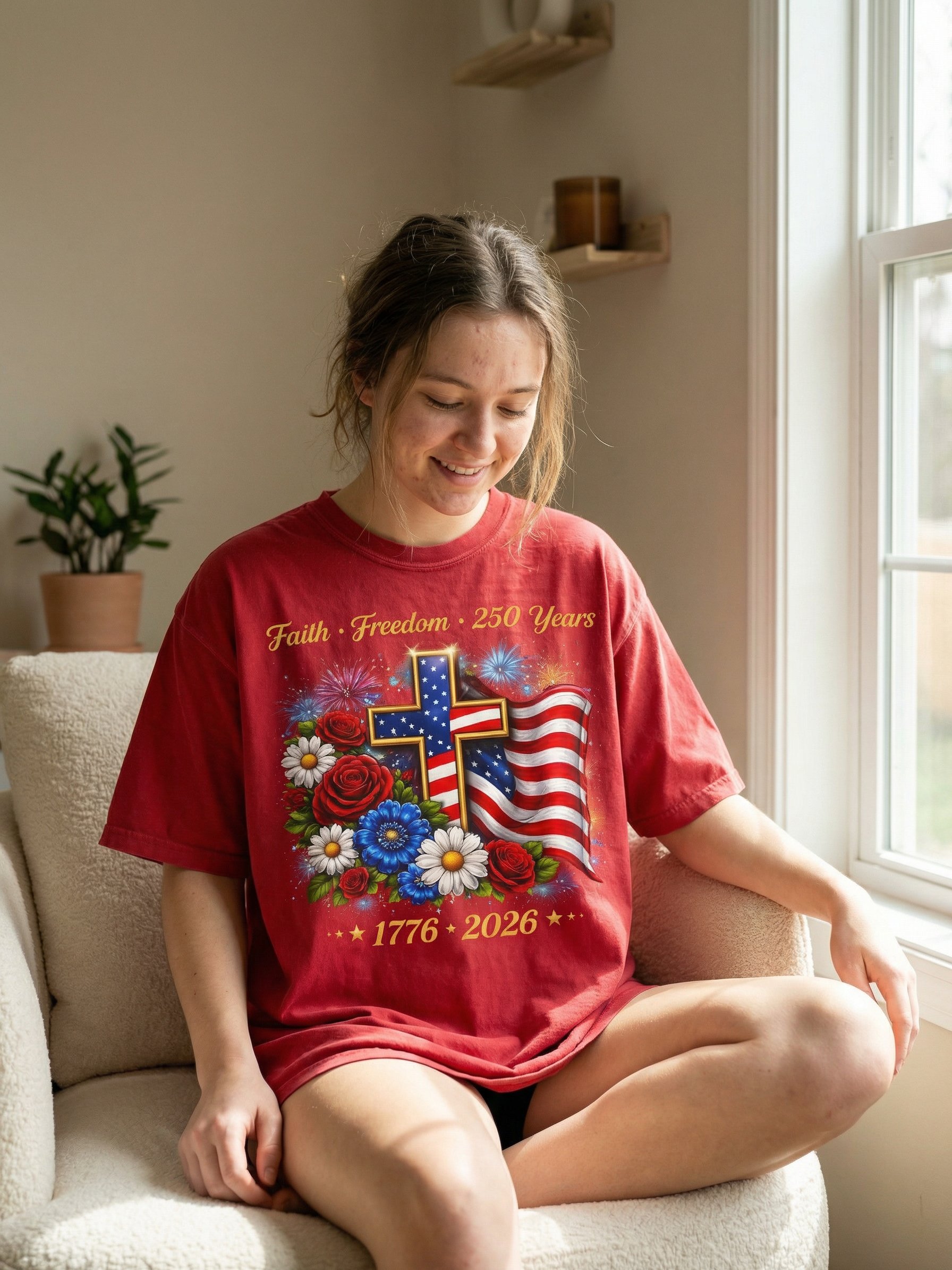 USA 250 Freedom Graphic Tee – Vintage Patriotic Shirt product image (3)