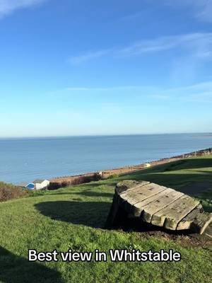 Right near the cannons before we walk down the trail toward the shore #whitstable #northsea #traveltok #fyp