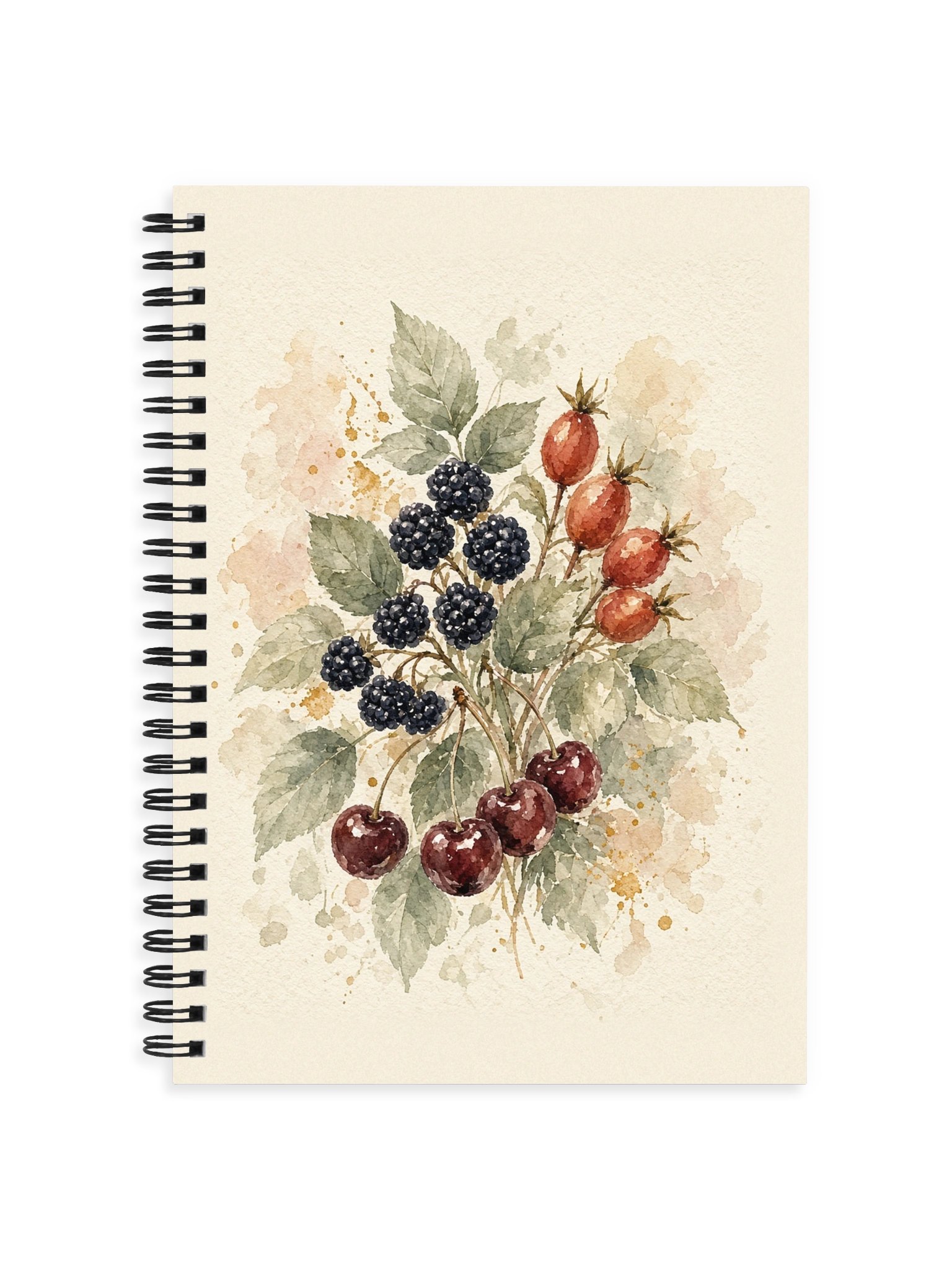 Wild Berry Watercolor Spiral Notebook product image (1)