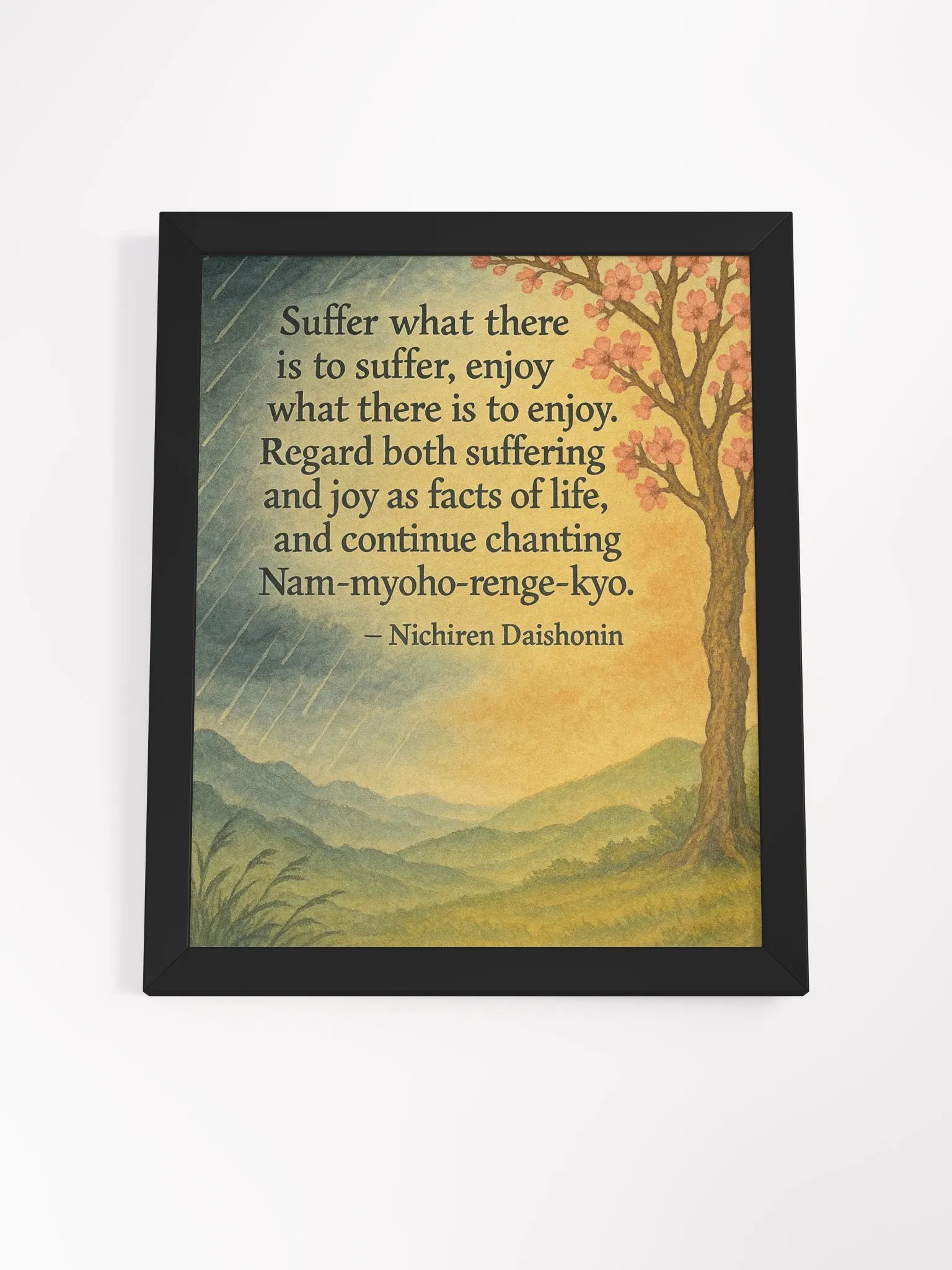 “Suffer and Enjoy” Nichiren Buddhism Poster product image (4)