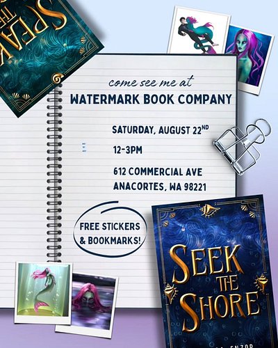 Come see me this Saturday at @watermarkbookco in Anacortes! I'll be signing the full Speak The Ocean series from 12-3pm, and ...