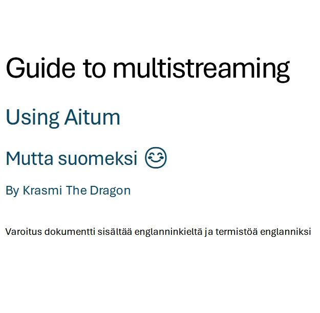 Guide to Multistreaming using Aitum product image (1)