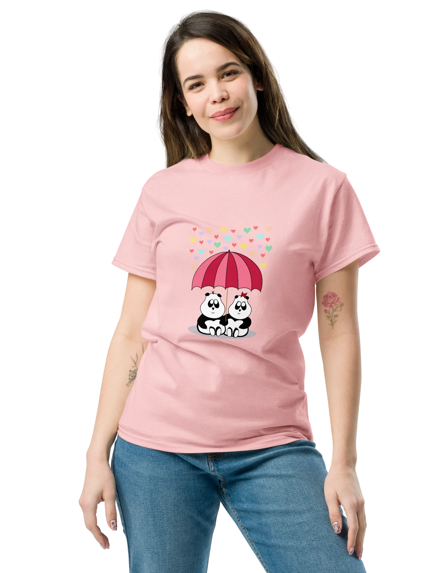 Pandas under Umbrella - Unisex T-shirt product image (1)