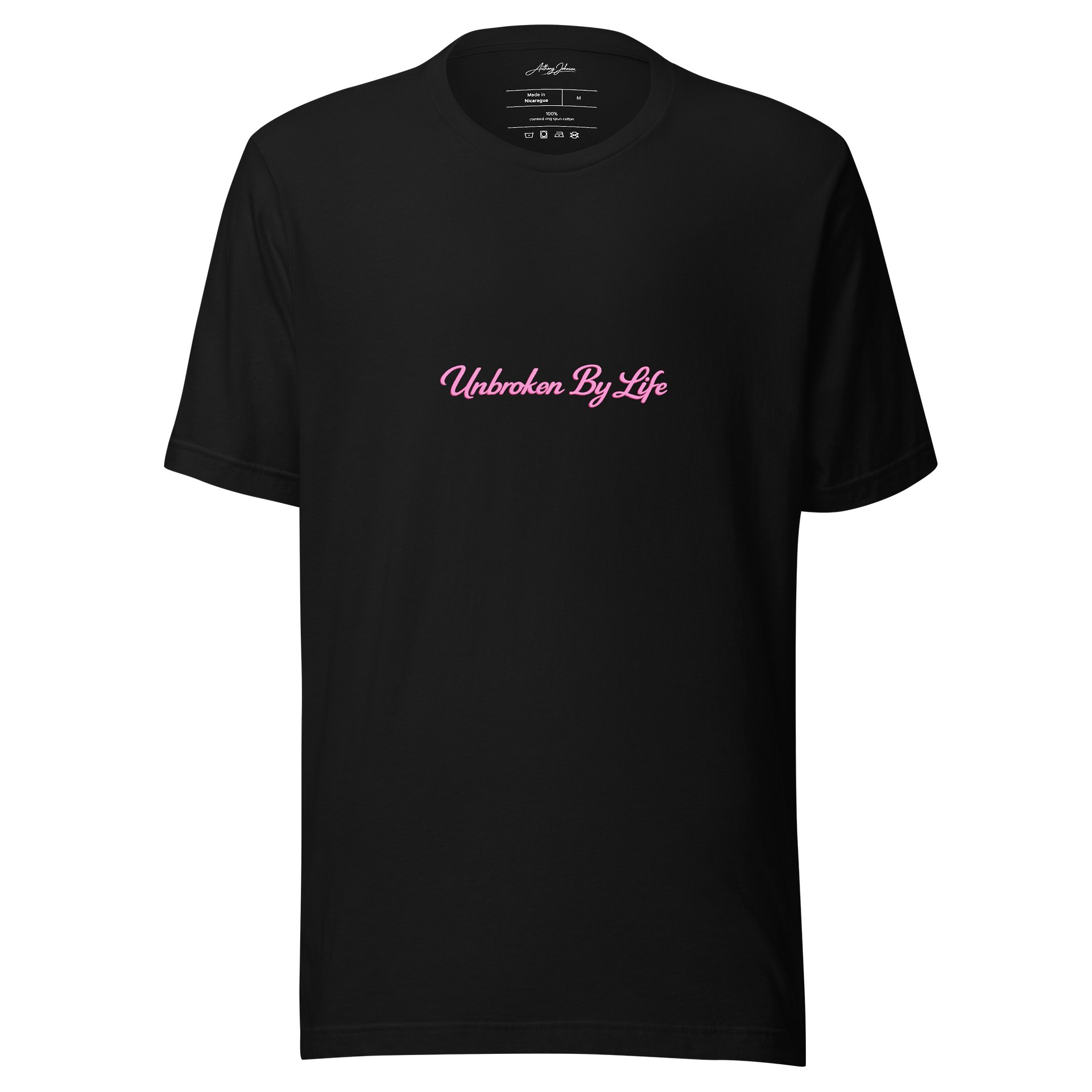 Unbroken By Life Tee – Pink Script Edition product image (1)