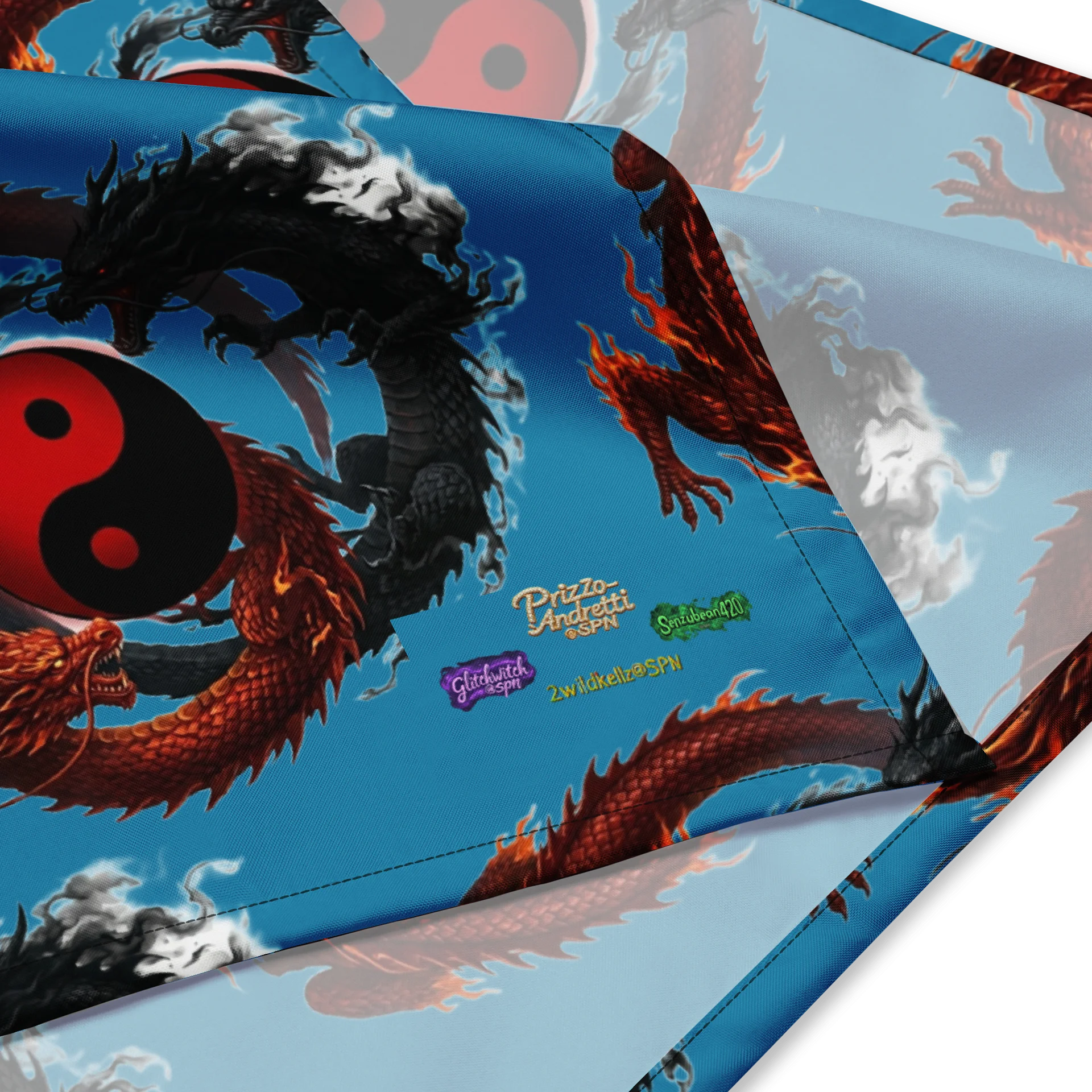 Yin-Yang Dragon All-Over Bandana product image (4)