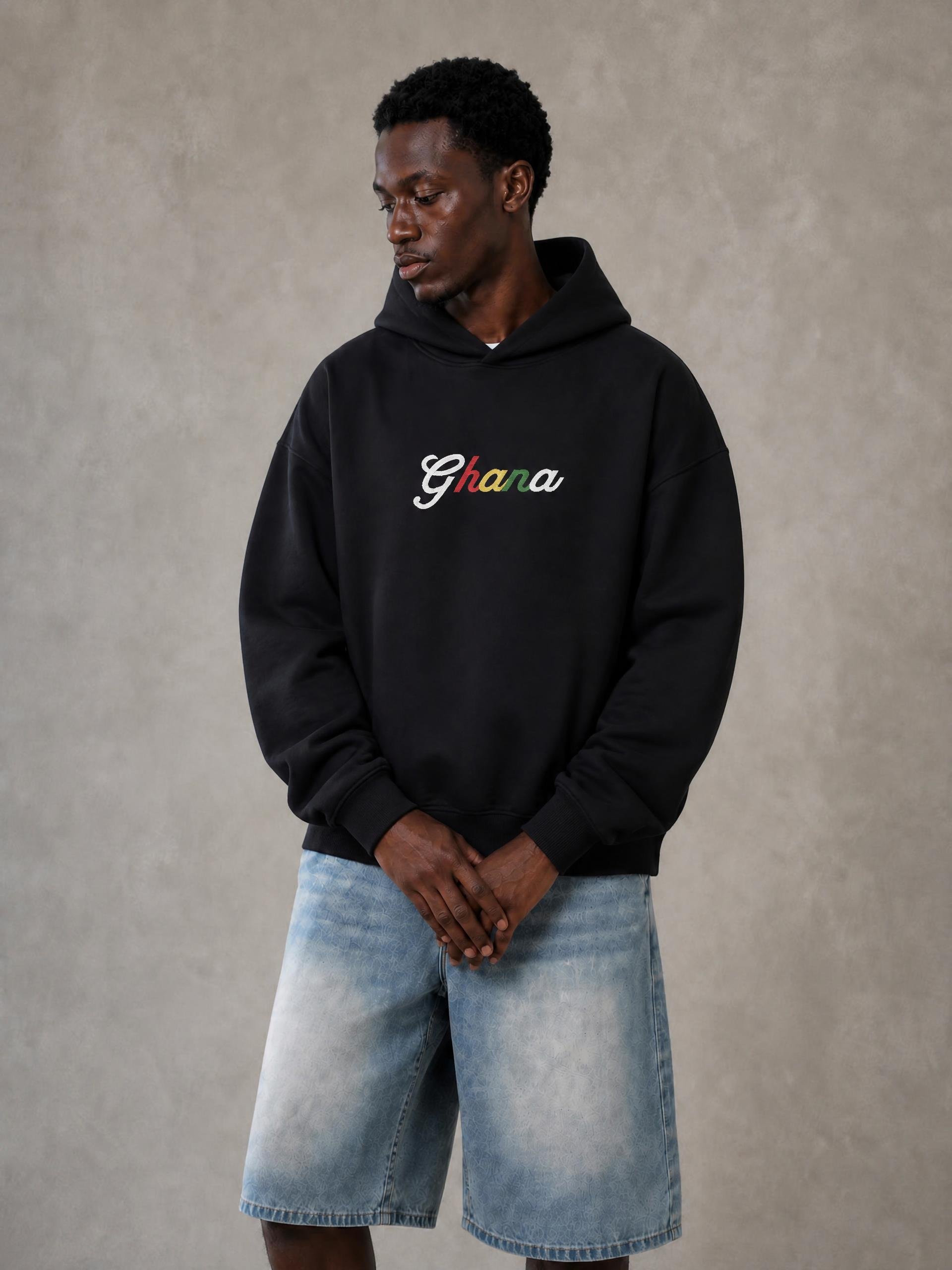 Ghana Embroidered Fleeced Boxy Hoodie product image (6)