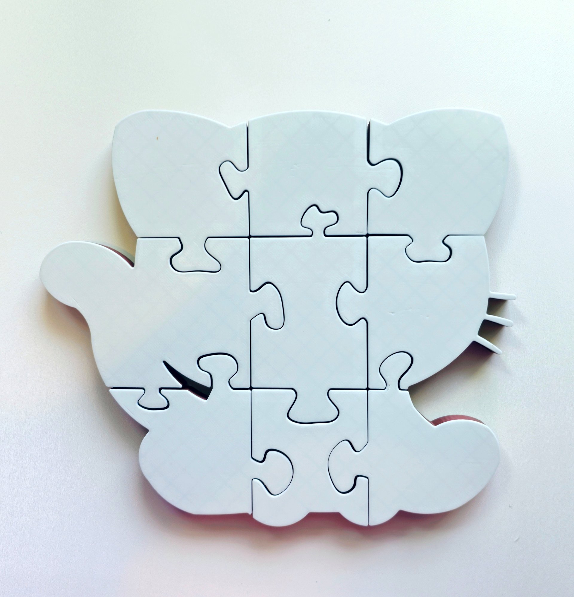 Kitten Jigsaw Puzzle, 3D-Printed Chunky Educational Toy for Toddlers & Kids, Montessori Learning, Floor Play product image (4)