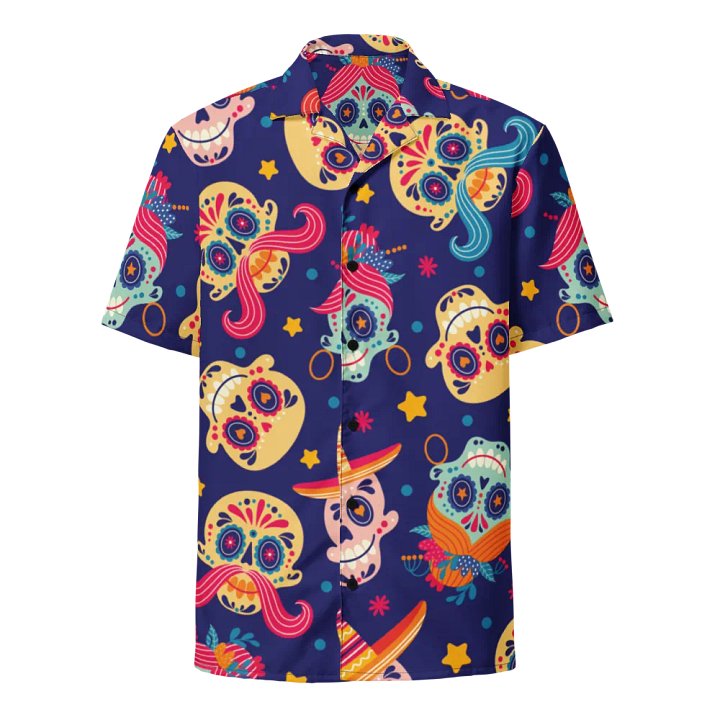 Mexican Art Design-Seamless Calavera Pattern Hawaiian Shirt product image (1)