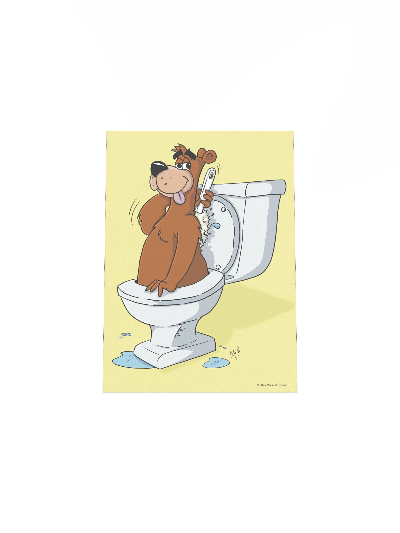 Toilet Bear - Yellow Background product image (4)