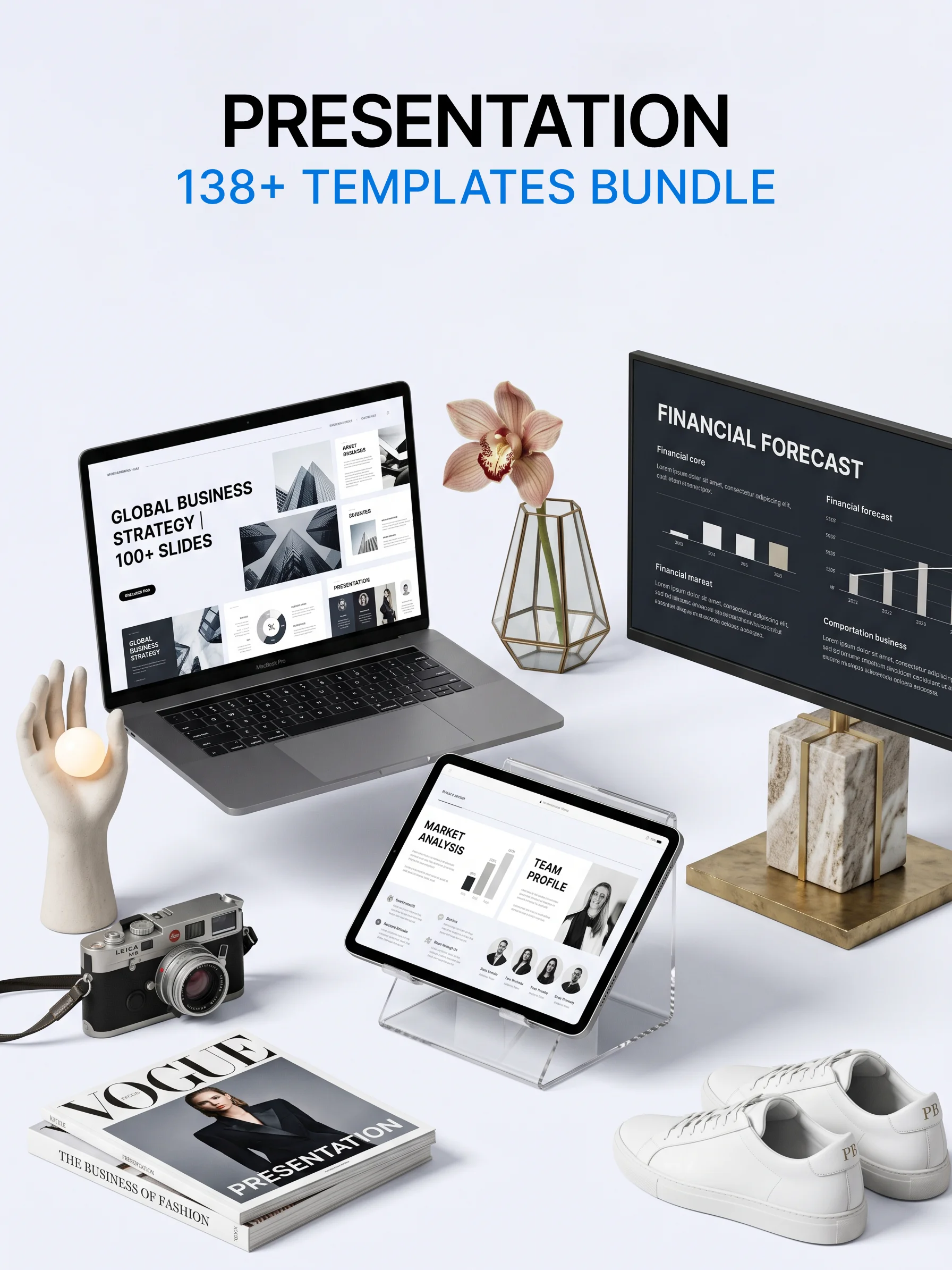 Presentation Templates Bundle | 138+ Professional Presentation Slides & Decks product image (1)