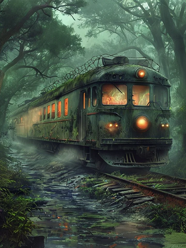 Misty Forest Train Journey Wall Art product image (1)