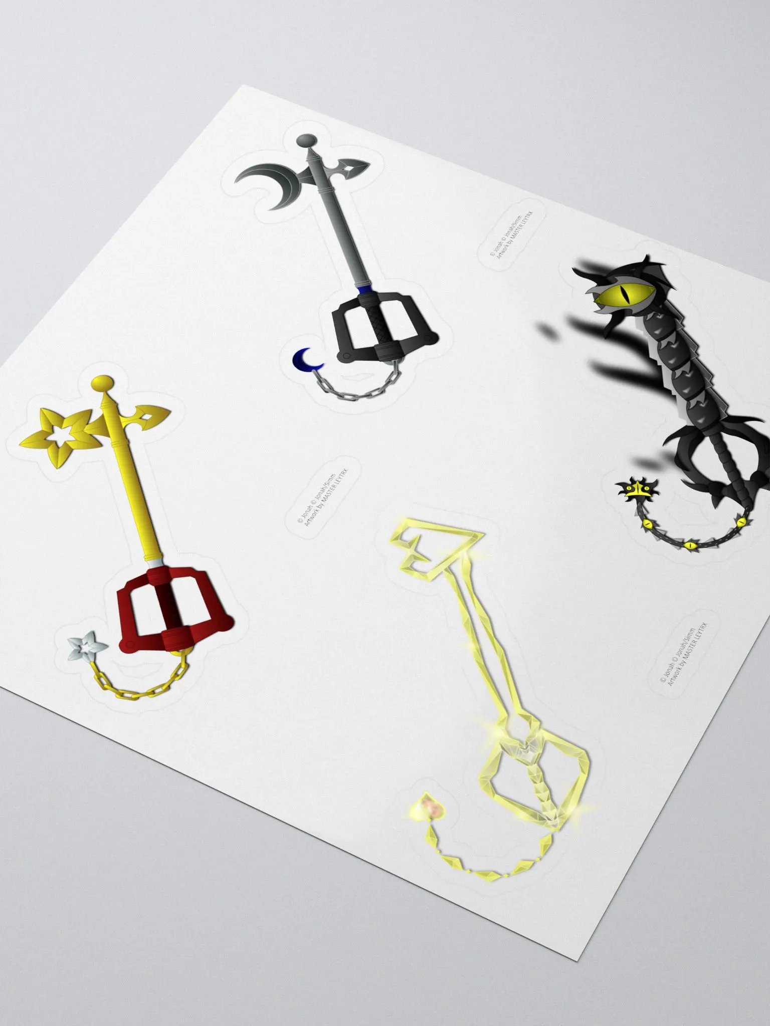 Custom Keyblade Sticker Sheet 10 product image (3)