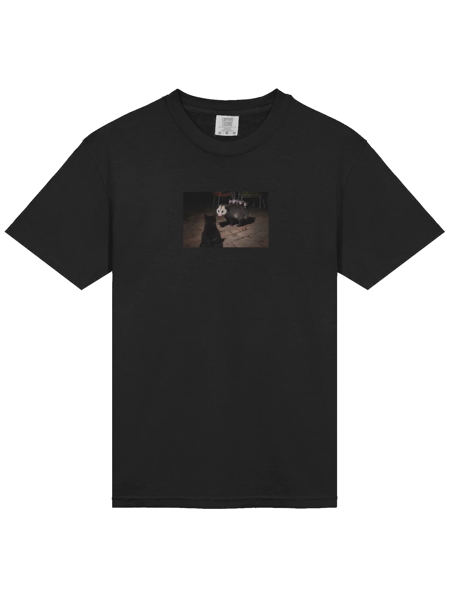 Cat meets opossum family T-shirt product image (4)