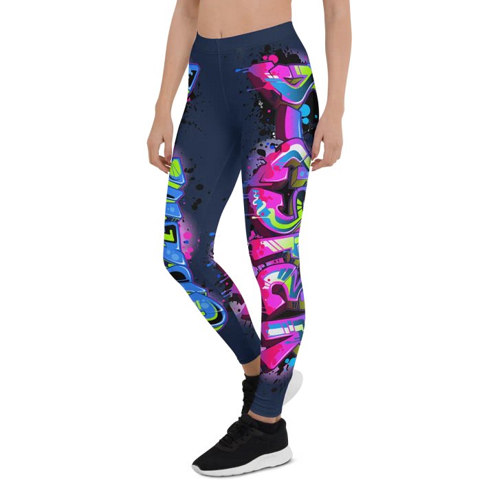 Graffiti Logo Legging Navy Blue product image (2)