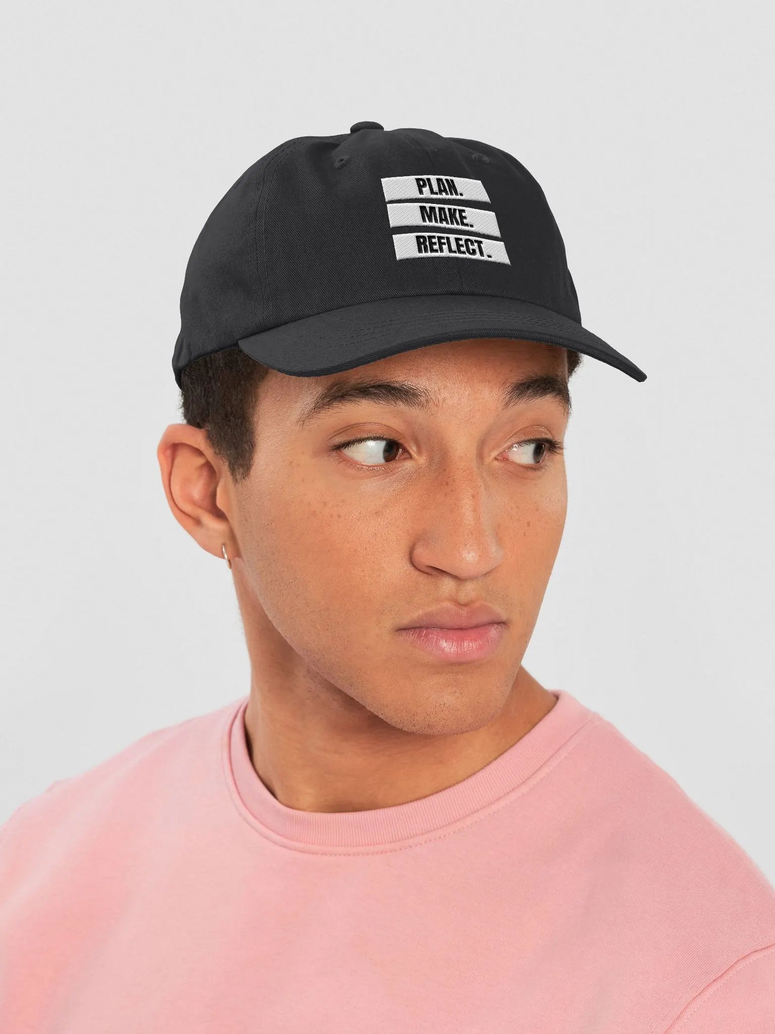 PLAN. MAKE. REFLECT. Embroidered Cap product image (6)