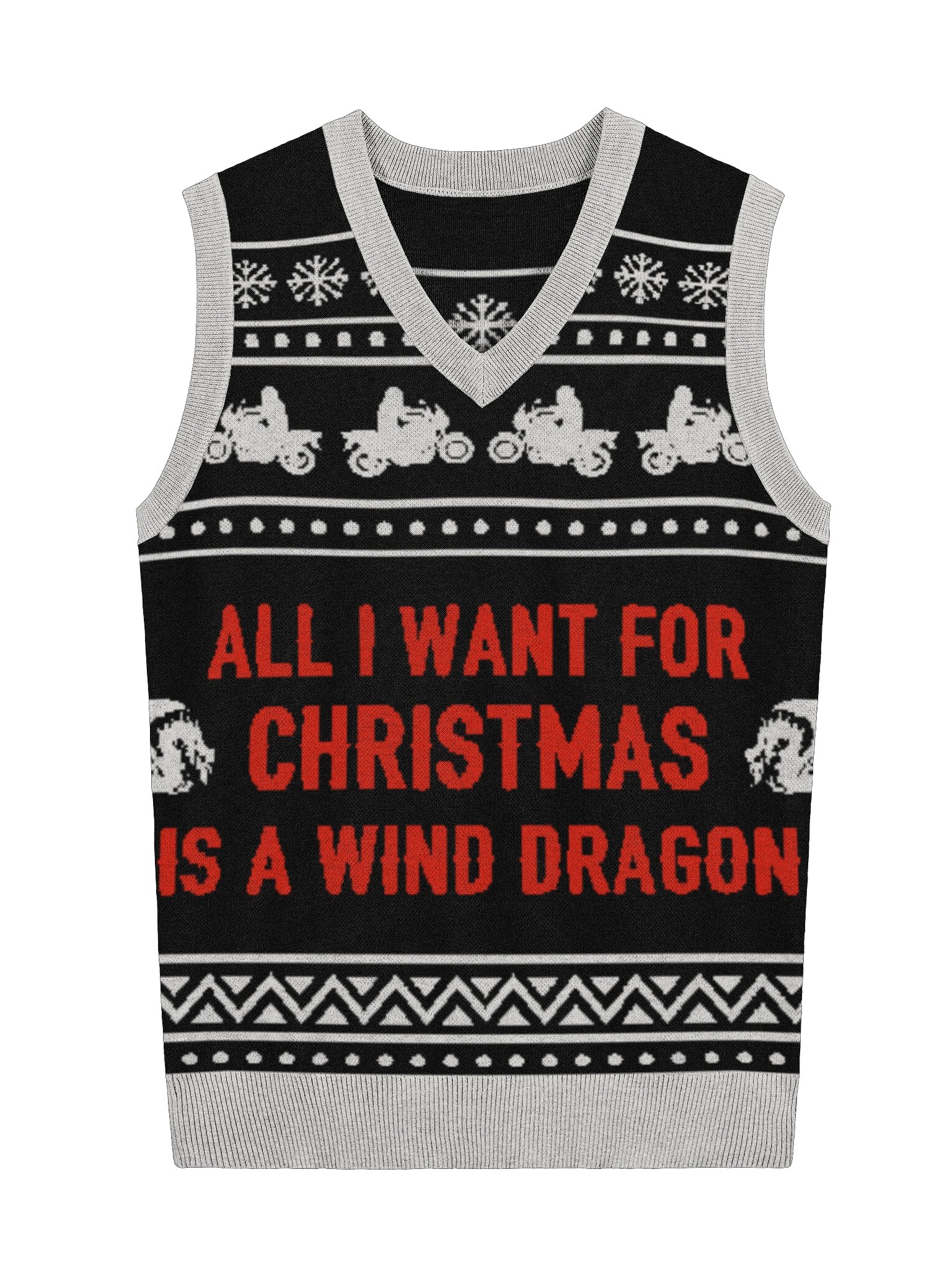 Wind Dragons Ugly Christmas Sweater Vest product image (1)