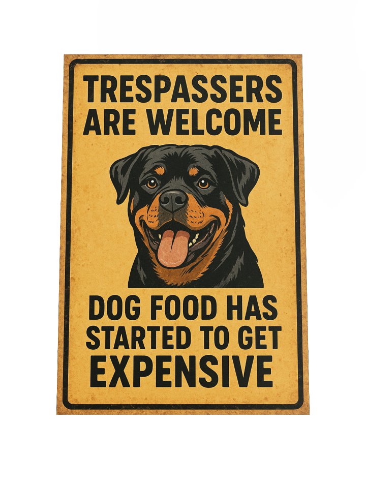 Rottweiler Trespassers Welcome Poster product image (1)