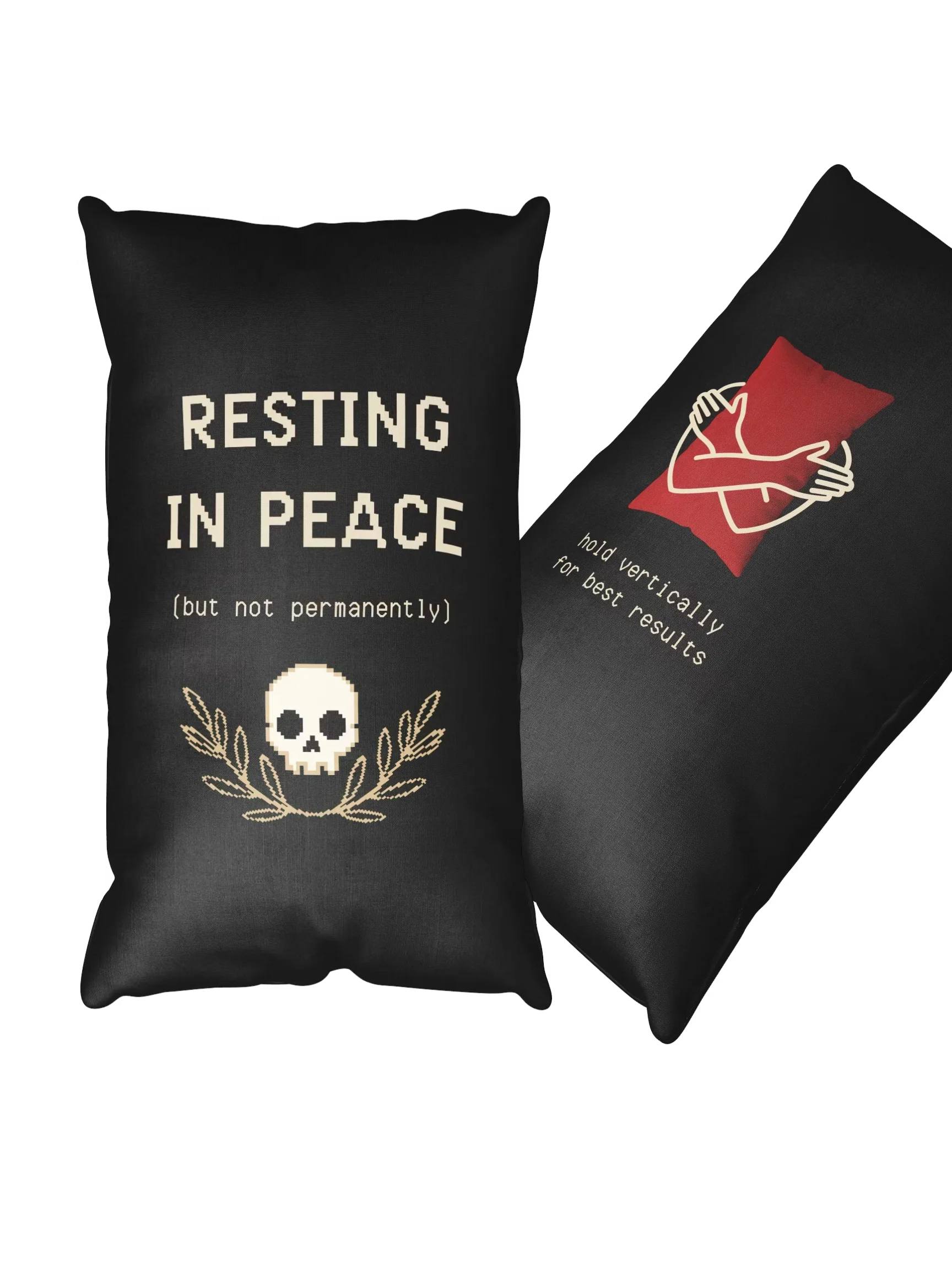 Resting in Peace Pillow | Gothic Chronic Illness & Spoonie Decor product image (1)