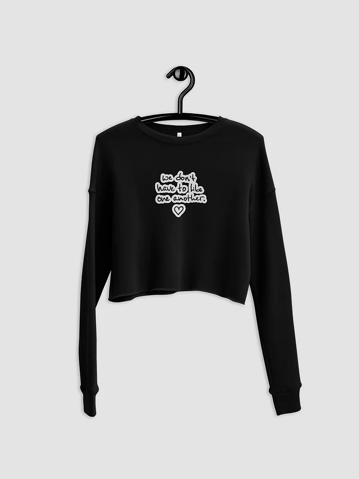 ONE ANOTHER (bubble design) embroidered Fleece Crop Sweatshirt product image (1)