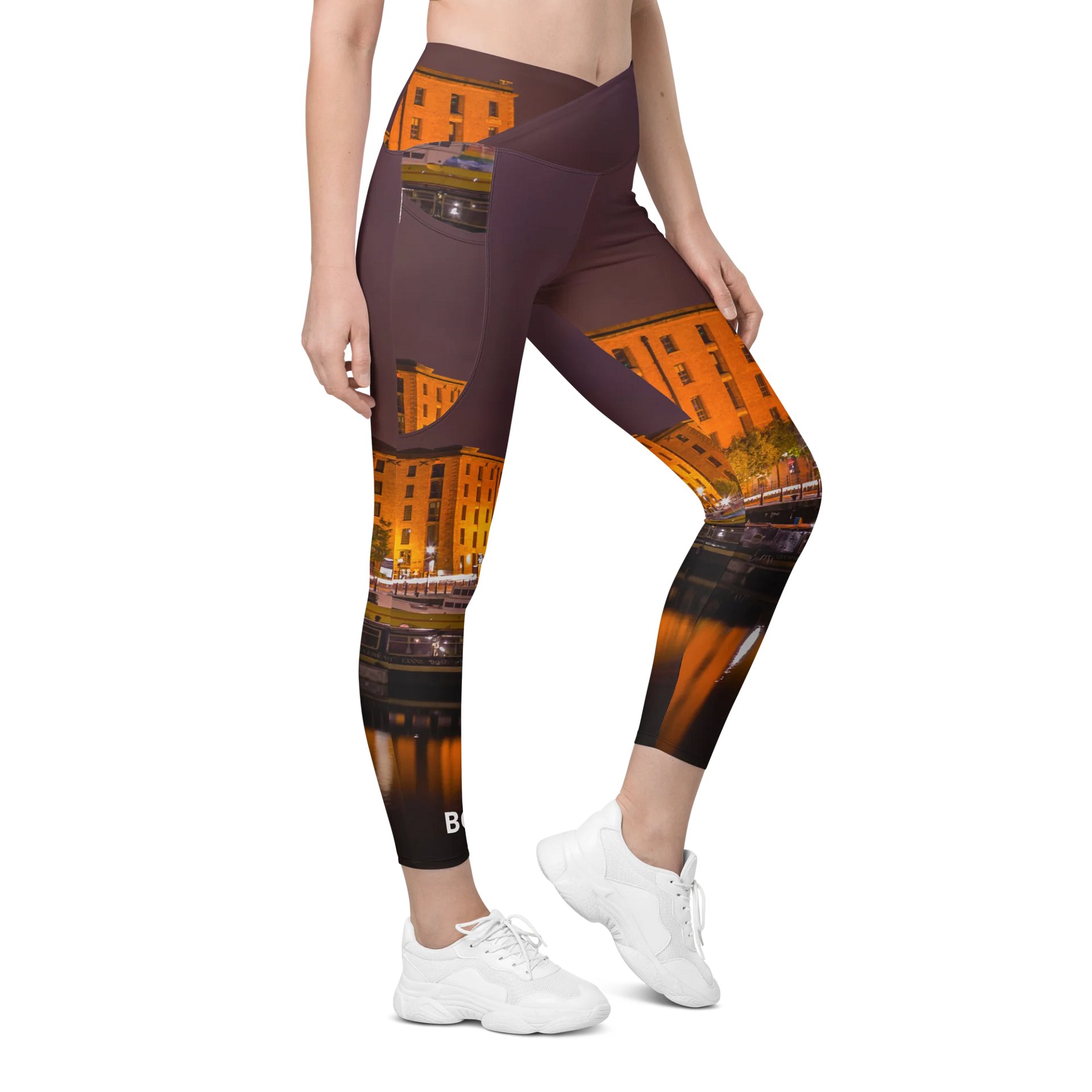 'Somewhere in the City' Crossover Leggings with Pockets product image (5)