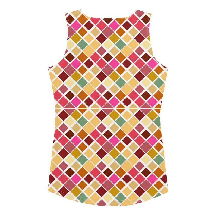 Colorful Square Pattern Design Tank Top - Ver 2 product image (2)