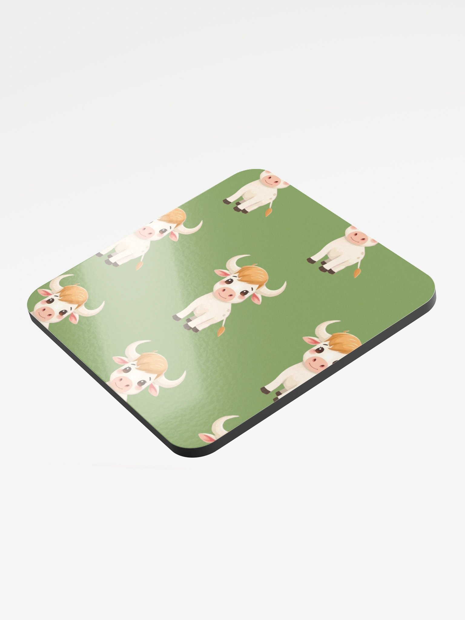 Charming Bull Glossed Cork Coaster product image (3)