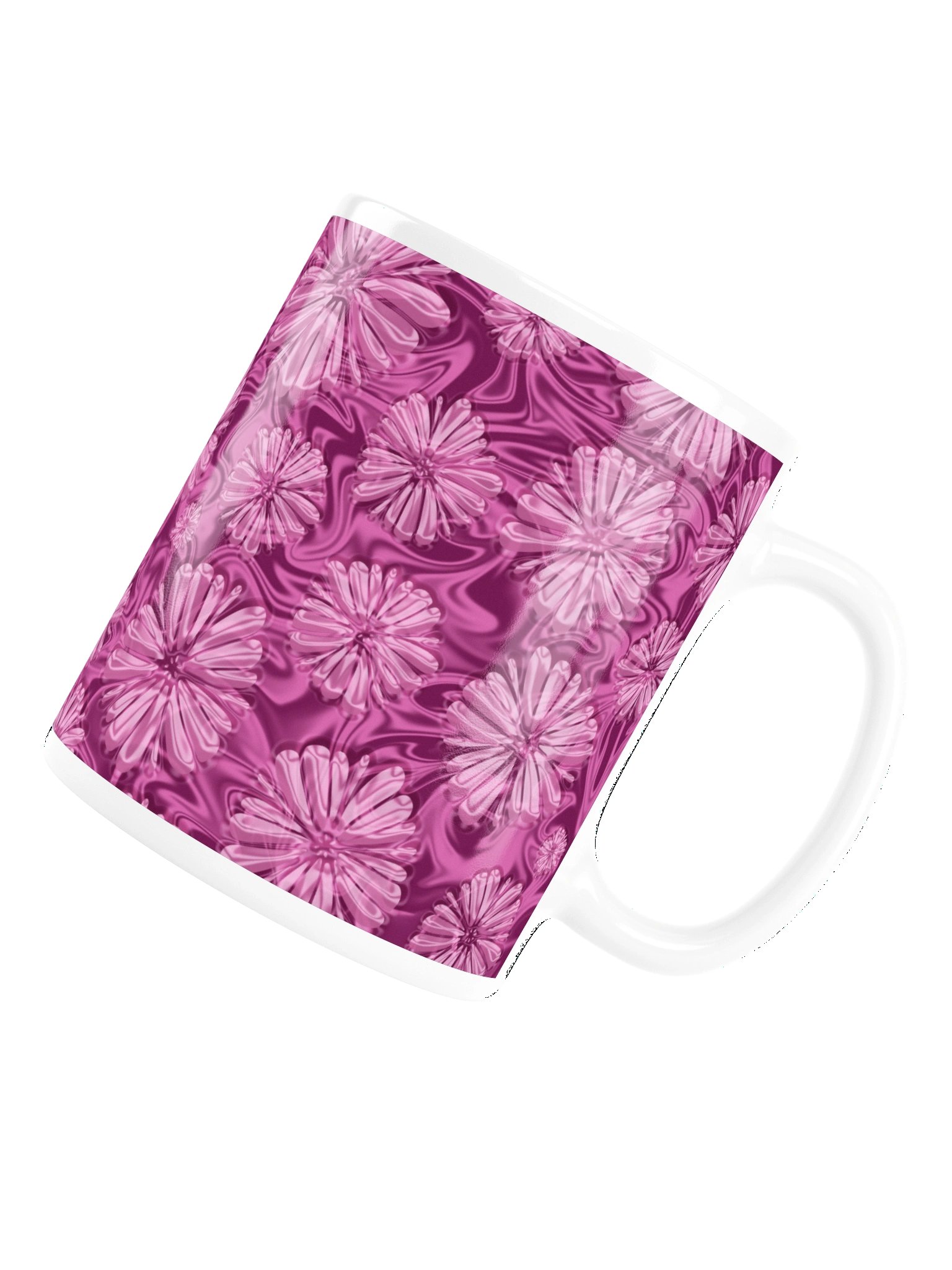 Fuchsia Plum Abstract Floral Mug product image (6)