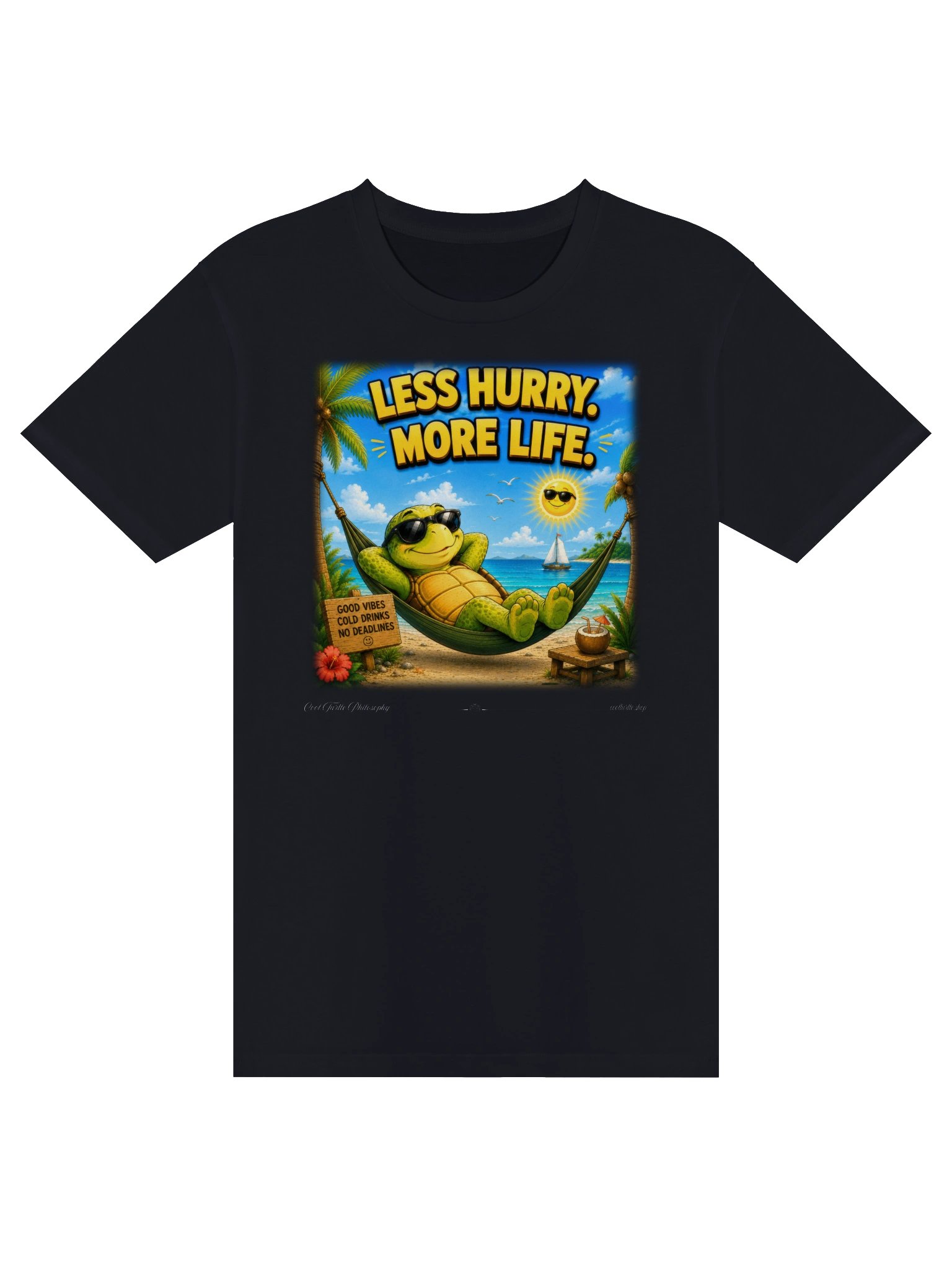 LESS HURRY. MORE LIFE. — AS Colour 5001T Premium T-Shirt product image (2)