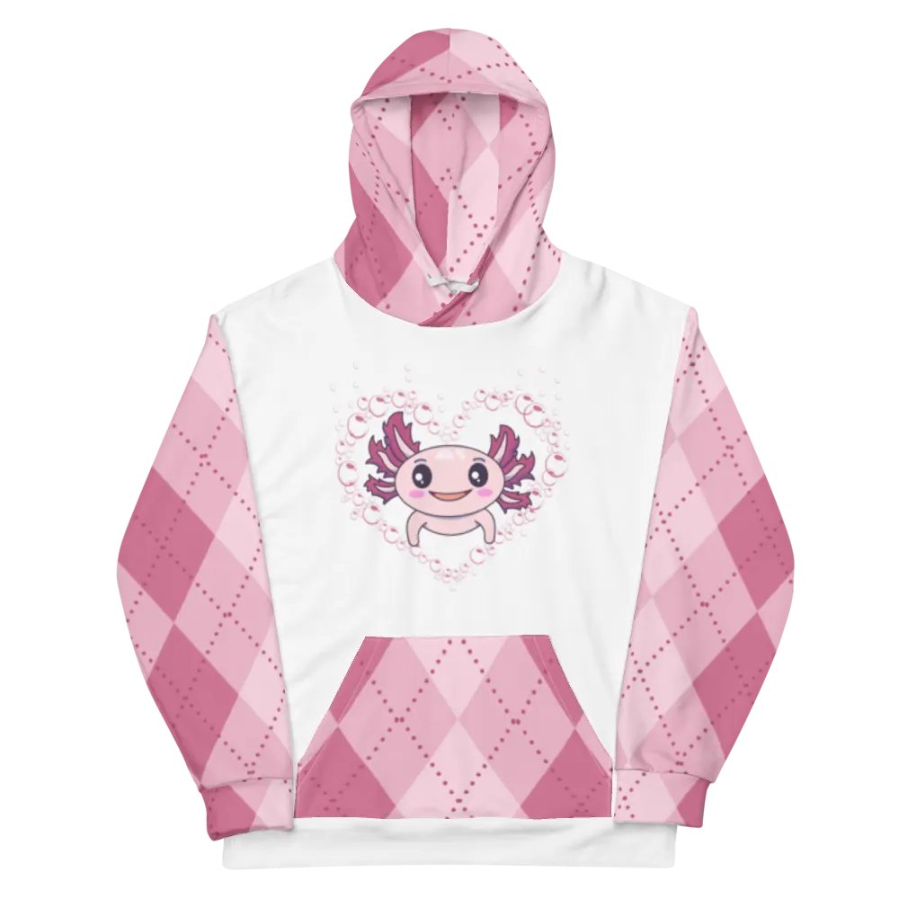 Pink And White Axolotl Hoodie product image (11)