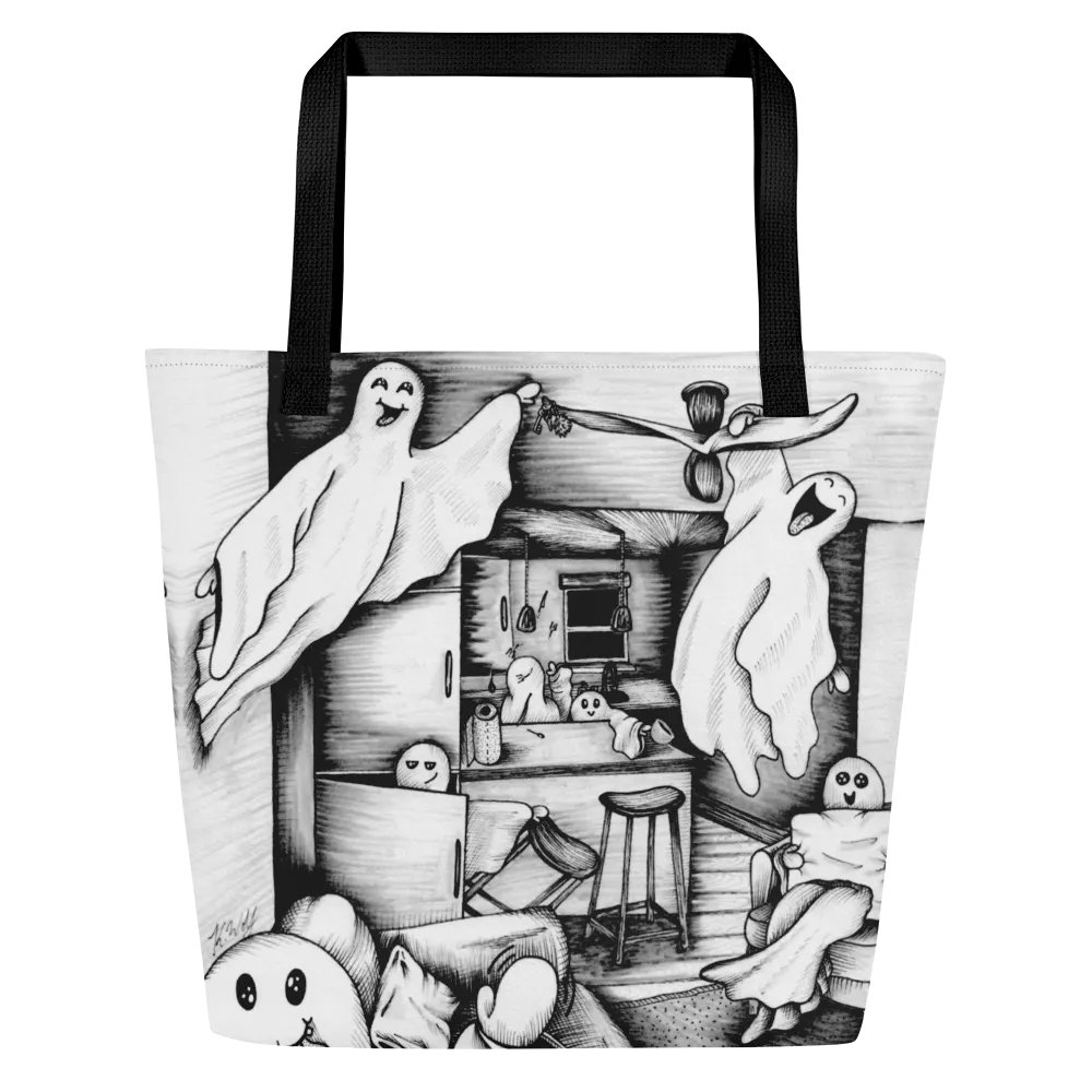 Haunted apartment All-Over Tote Bag product image (1)