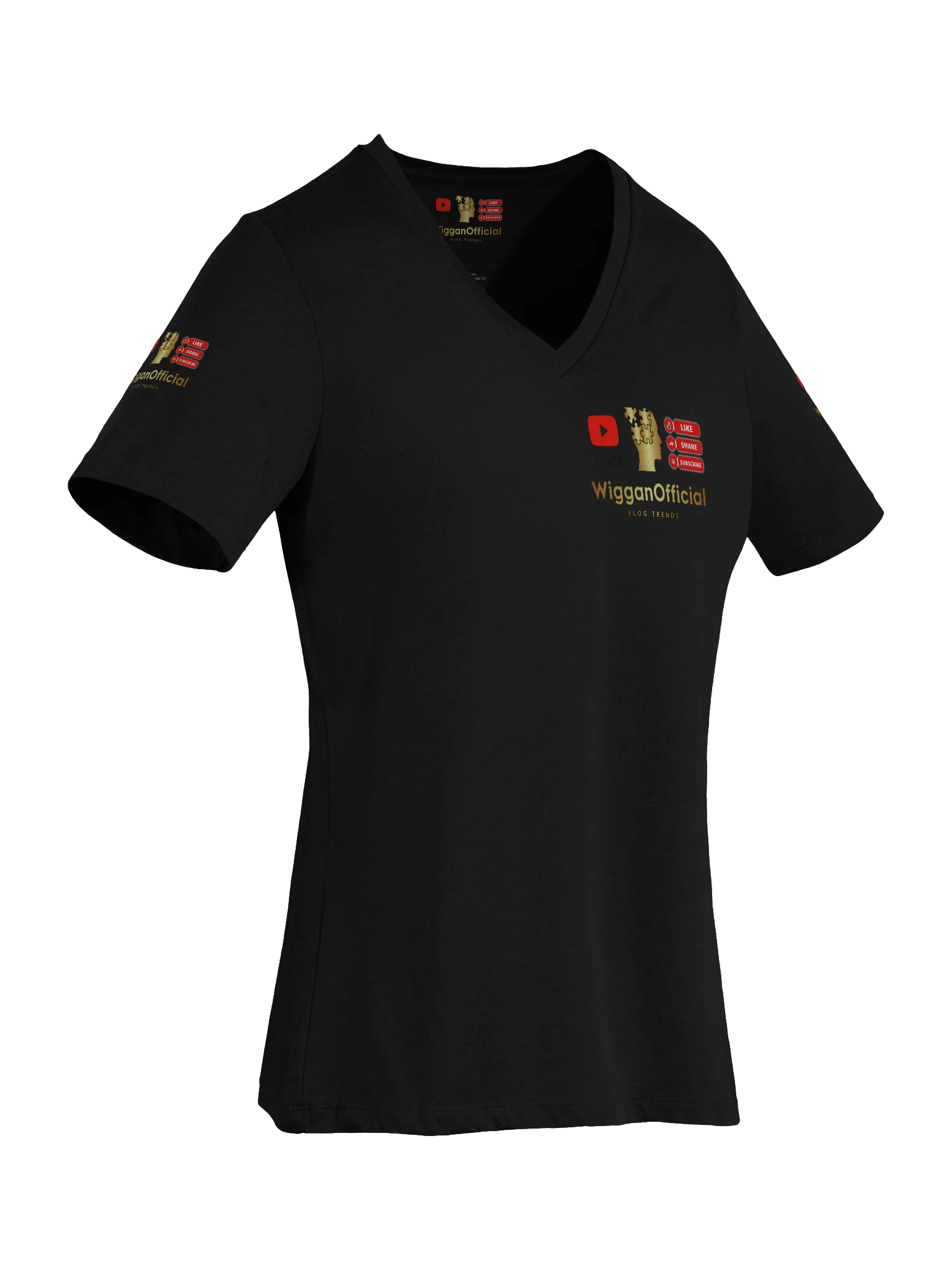 WigganOfficial logo Women's Relaxed V-Neck T-Shirt product image (7)