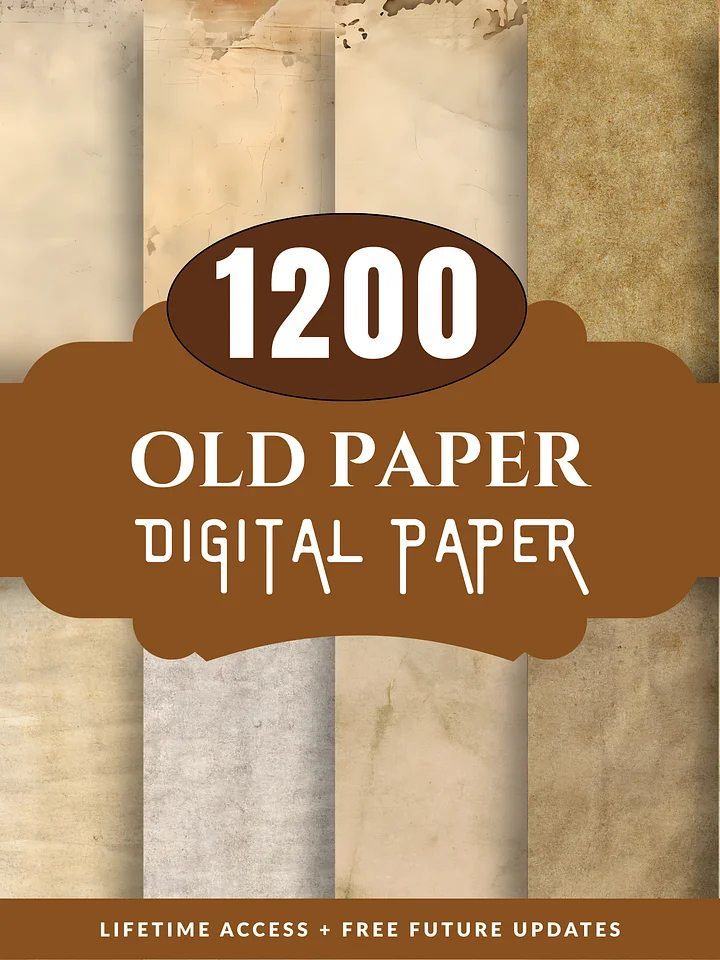 Old Paper Digital Bundle Vintage Journal Pages Antique Background product image (1)