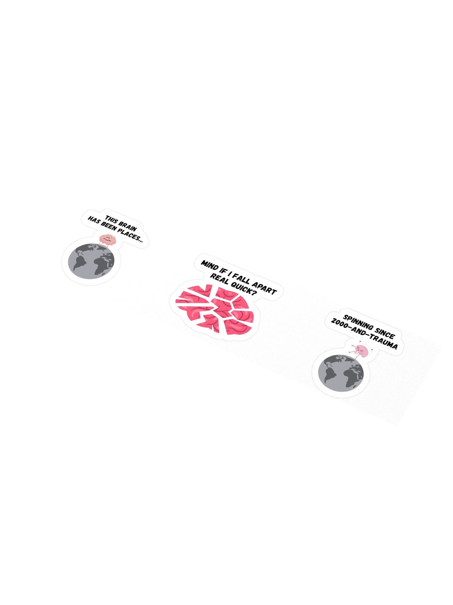 "A Lot On Your Mind" Trio Sticker Sheet product image (1)