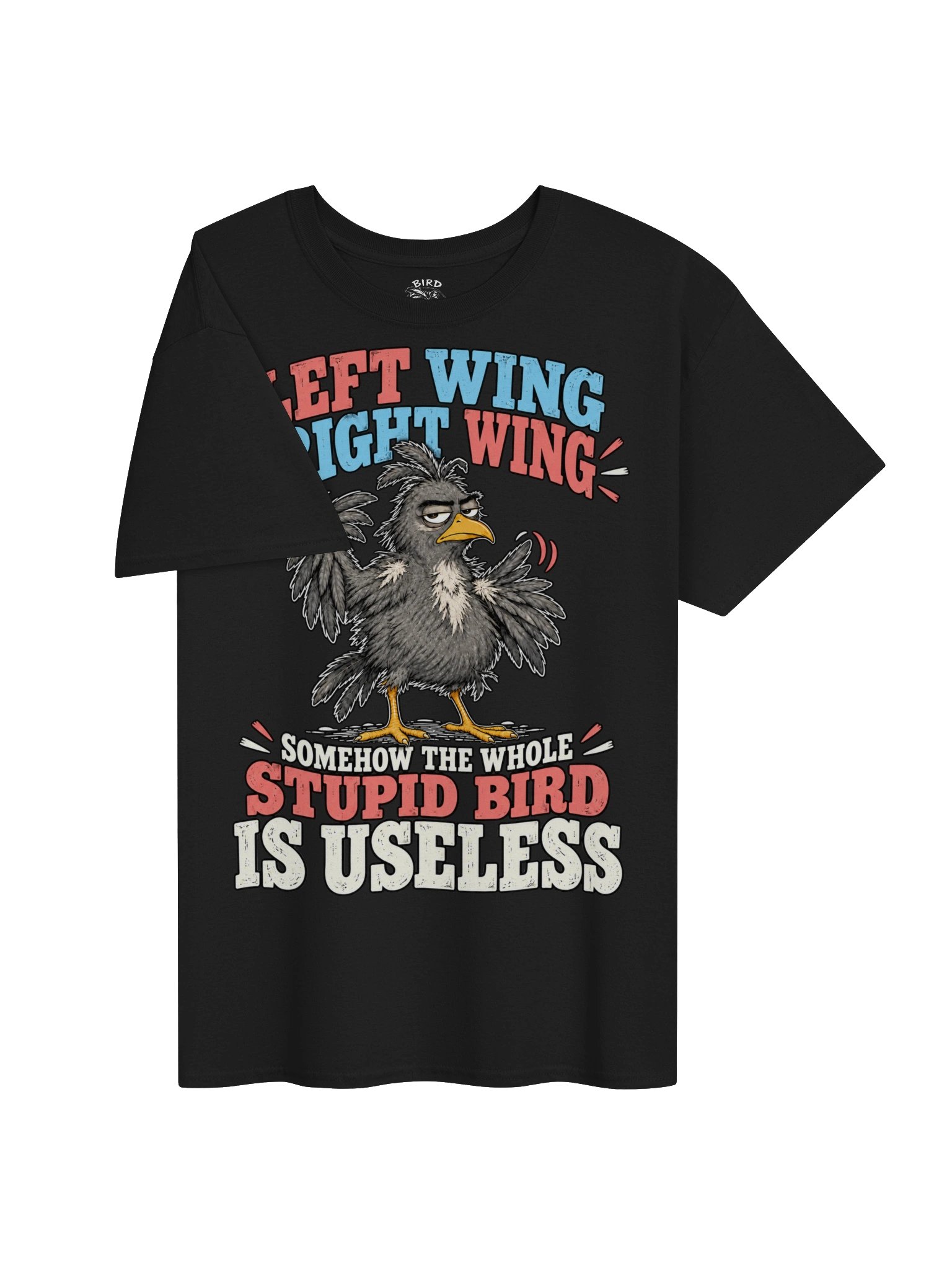 Left Wing, Right Wing | Funny Bird T-Shirt | Dark Colours product image (2)
