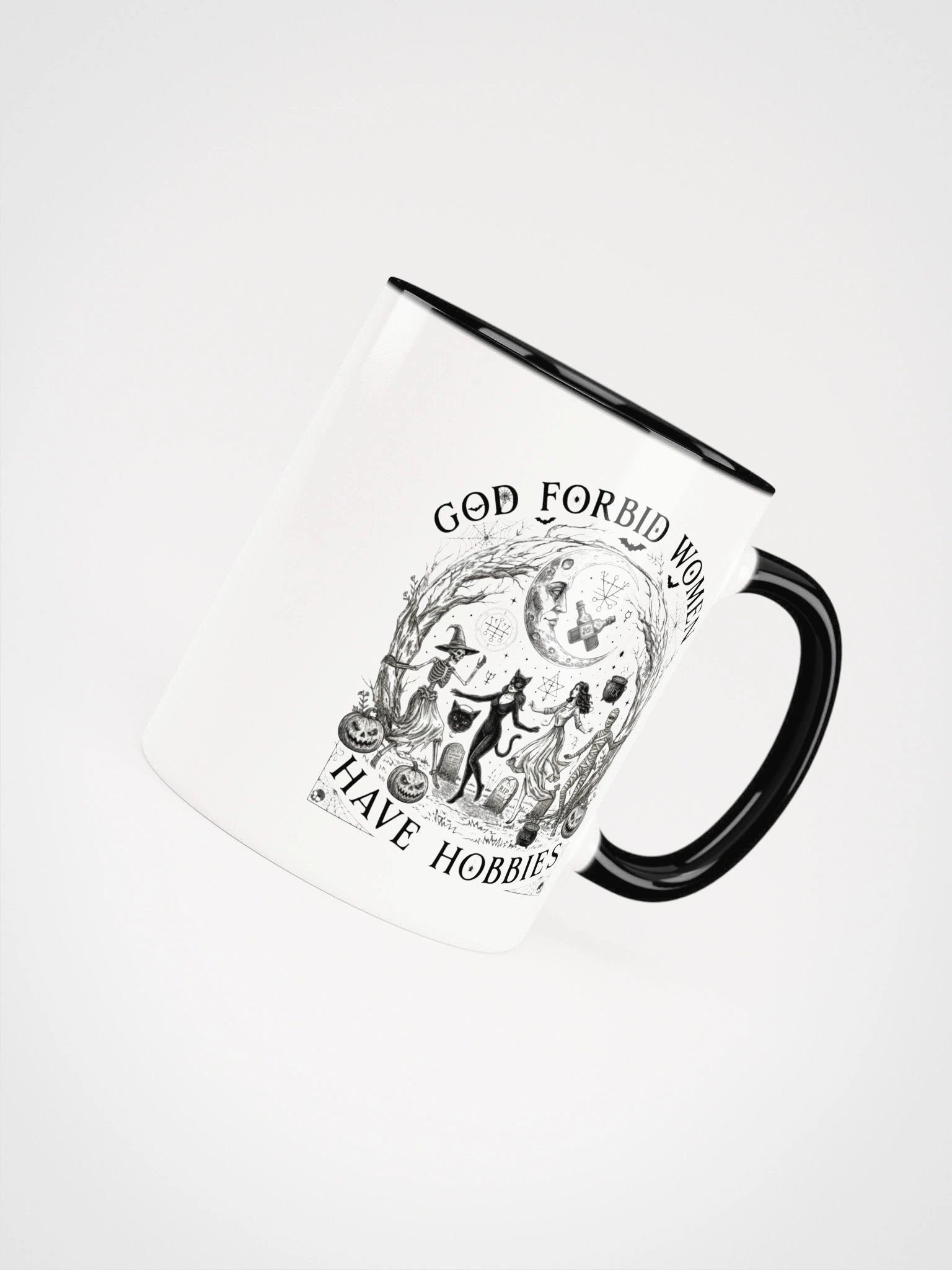 God Forbid Women Have Hobbies Vintage Halloween Coffee Mug product image (4)