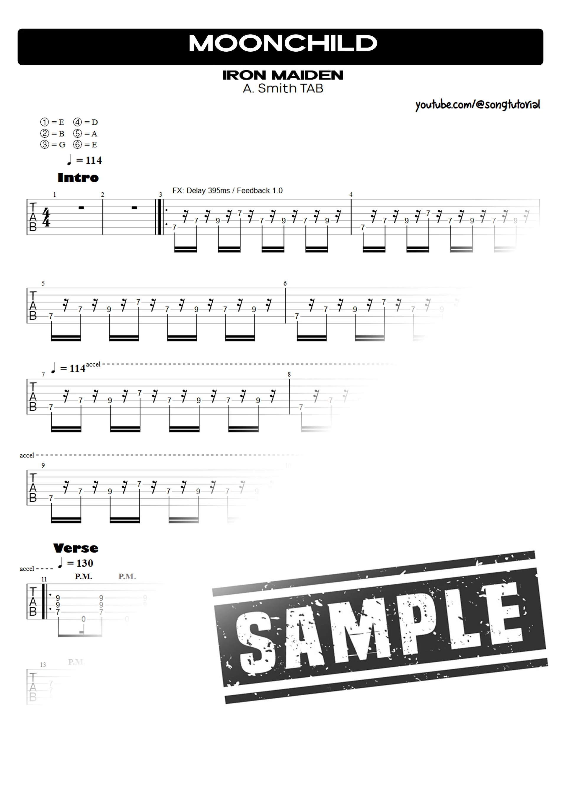 Moonchild | PDF Tab + Guitar Pro | Iron Maiden product image (3)
