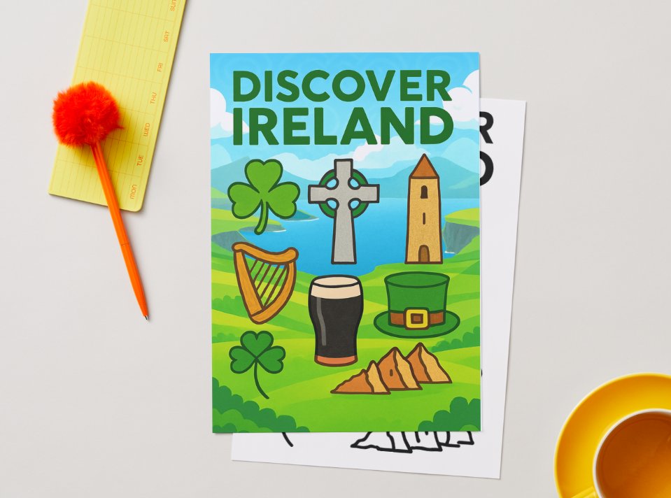 Free “Discover Ireland” Poster – European Wall Art Printable (A4 & US Letter PDF) product image (3)