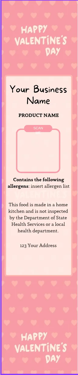 Soft Pink Valentine's Mini Cake Label Templates product image (1)