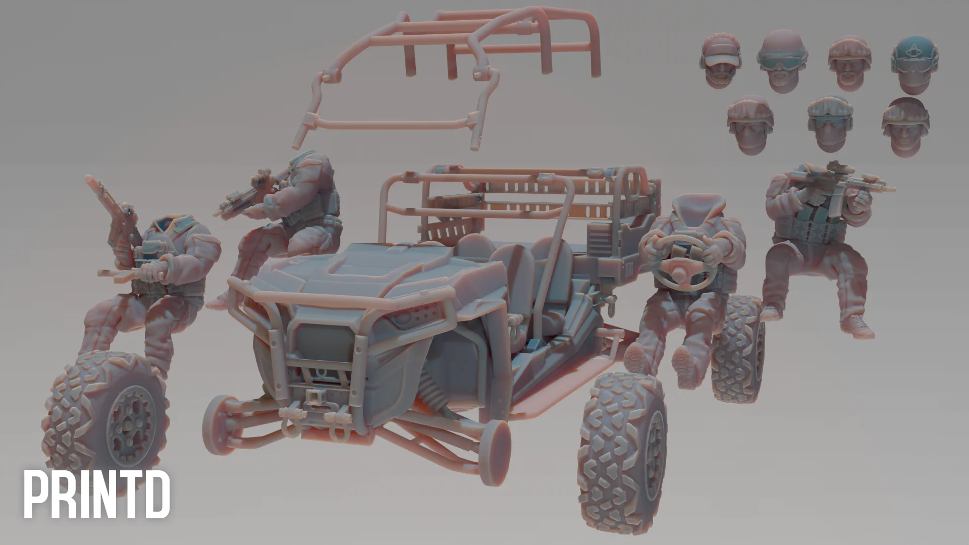MRZR Ultra light Desert Vehicle - Modern Warfare Wargame Hobby Resin Scale Models product image (2)