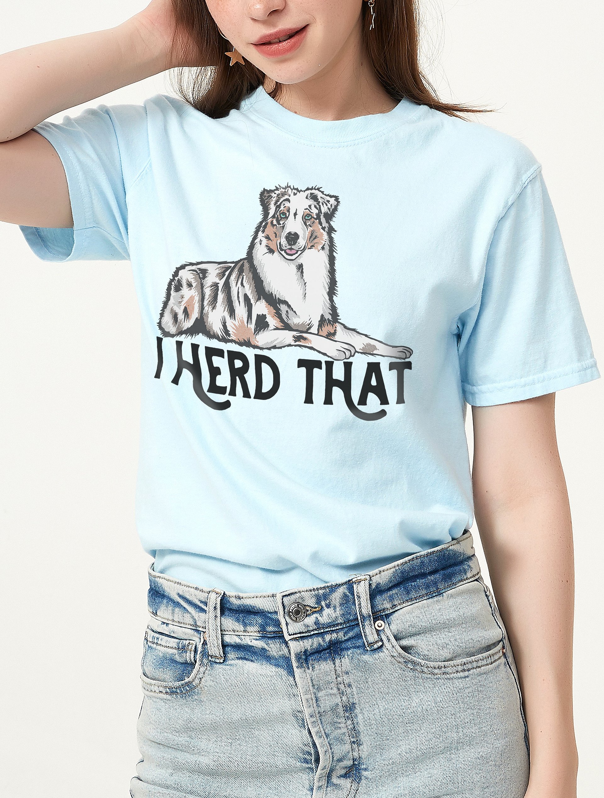 I Herd That | T-Shirt for Australian Shepherd (Blue Merle) Dog Owners product image (2)