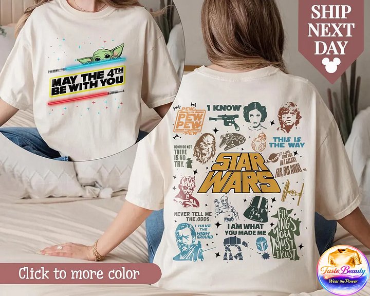 Retro May The 4th Be With You Shirt – Star Wars Graphic Tee, Vintage Sci-Fi Fan Gift product image (2)